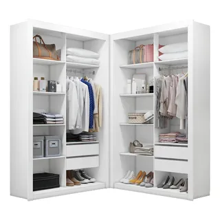 Closet Solteiro Premium 4 Gavetas FreijĂł Amoudi MĂłveis Cor Branco Closet Solteiro Premium 4 Gavetas FreijĂł Amoudi MĂłveis Cor Branco