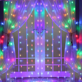 Serie Tipo Cascada Luces Led Navideña Decorativa Exterior 3m Serie Tipo Cascada Luces Led Navideña Decorativa Exterior 3m