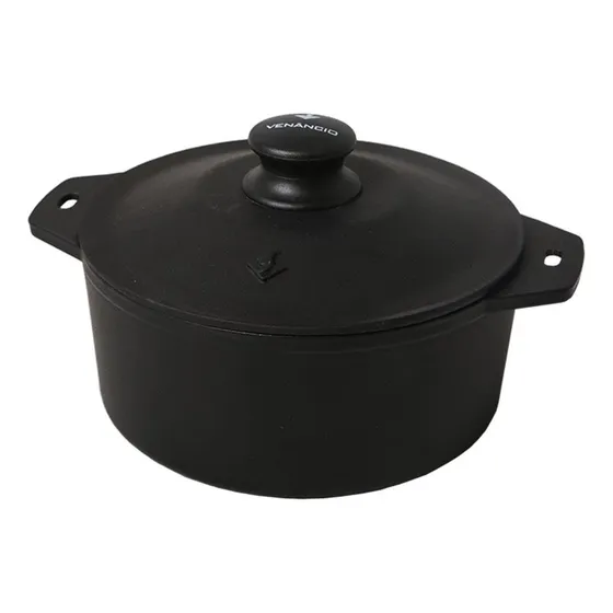 Panela Caçarola Ferro Fundido Com Tampa 32cm Venâncio Pfv32