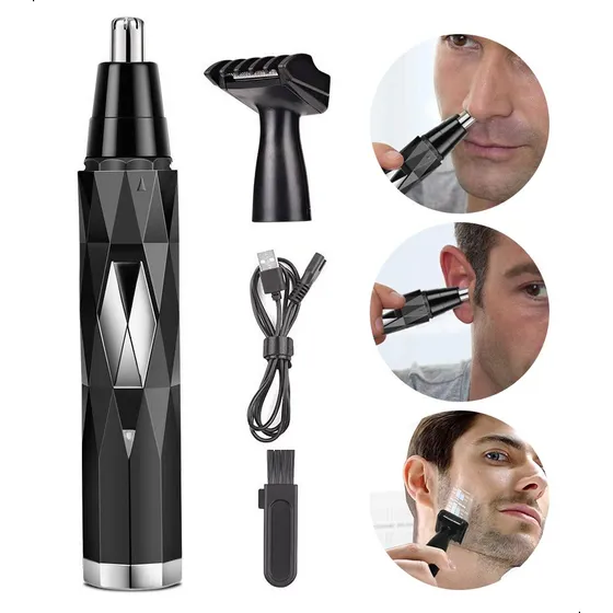 Depilador De Nariz Y Oreja Cejas Barba 2 En 1 Usb Recargable