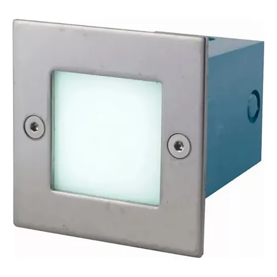 Luz Empotrar Pared Led Escaleras Escalones Intemperie Acero