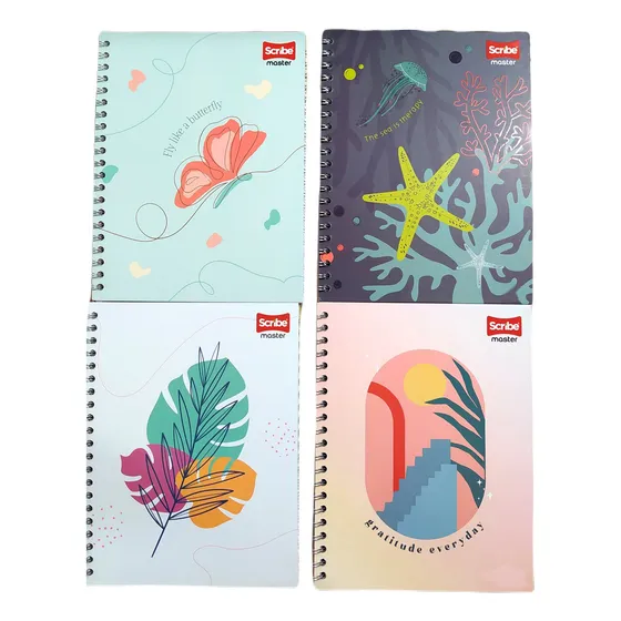 Cuaderno Grande 5 Materias Cuadros Femenino Master Scribe