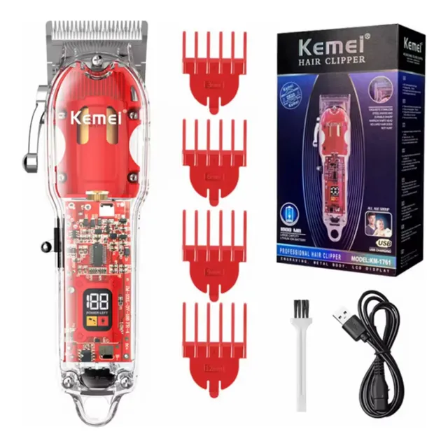 Máquina De Cortar Cabello Recargable Kemei Km-1761