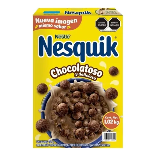 Cereal Nesquik Chocolate Tamaño Familiar Nestle 1.02 Kg