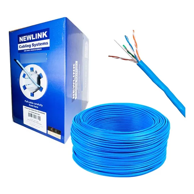 Cable De Red Utp Cat-5e Newlink - Caja 305m / Interior Azul