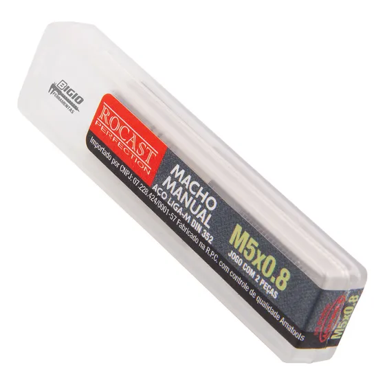 Macho Manual Seriado Aço Liga Com 2 Peças M 5 X 0.8 Rocast