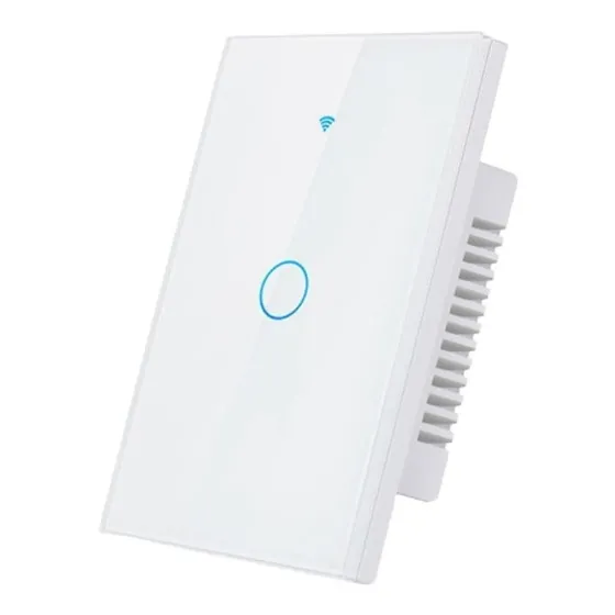 Llave De Luz Táctil 1 Canal Blanco Wifi Tuya Smart