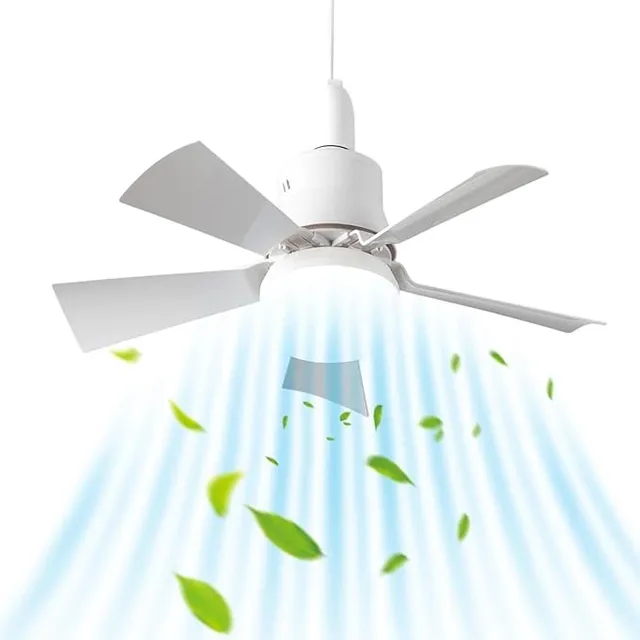 Lámpara Ventiladorres Foco De Techo Y Control Remoto
