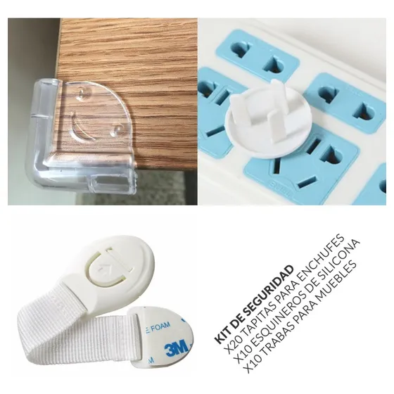  Belluno Baby Kit Seguridad Bebe 40uni Traba Esquinero Enchufe Belluno