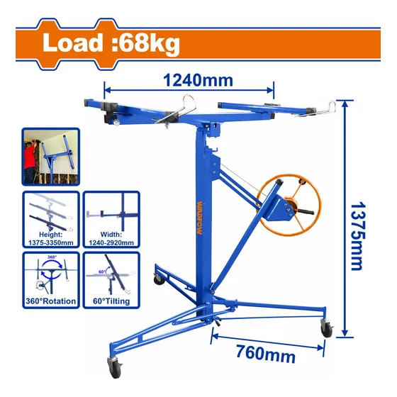 Elevador De Drywall Y Yeso Max 3.35x2.92mts 68kg Wadfow