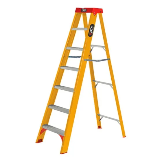 Escalera de aluminio tijera Botafogo Lar & Lazer EFP9901 amarillo/plateado