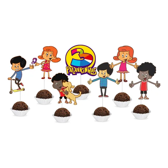 100 Tags Toppers Para Doces Docinho  3 Palavrinhas