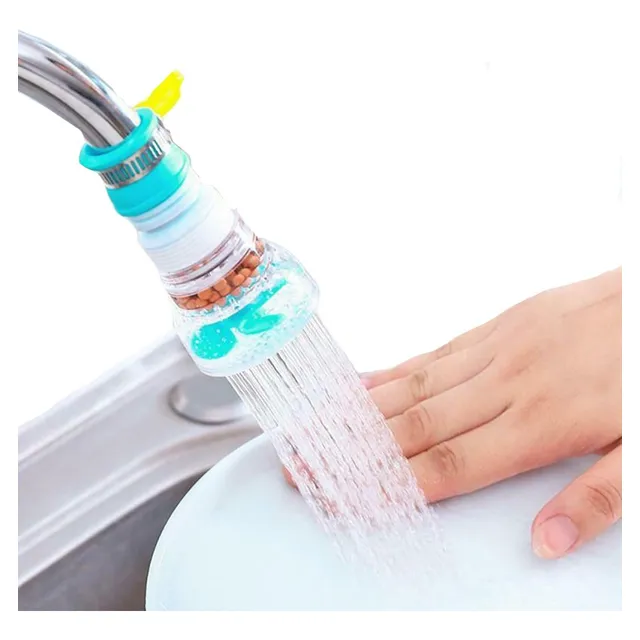 1 Adaptador De Caño 360°  Filtro, Ahorrador Con Abrazadera 