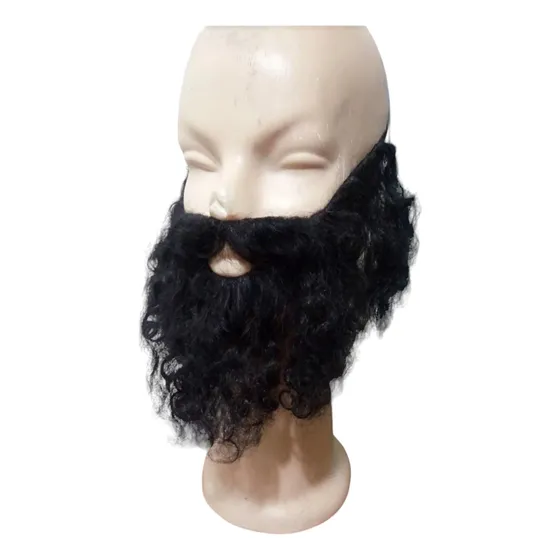 Barba Postiza Simil Jesus Negra By La Parti Wigs