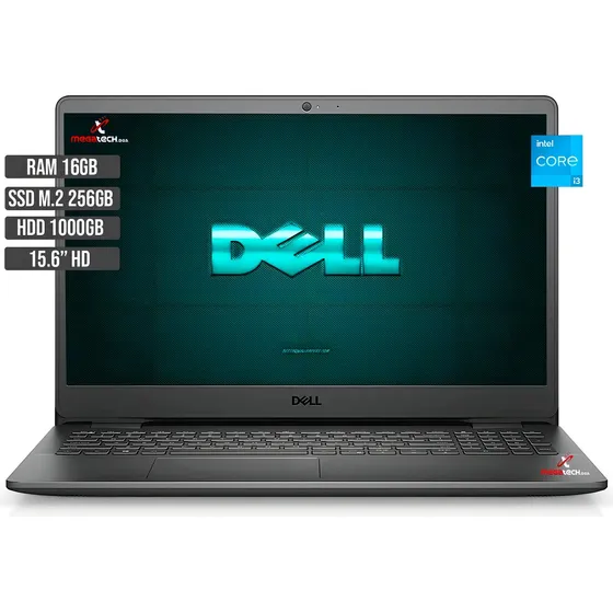 Laptop Dell, Core I3 11va4, Ram 4gb, Hdd 1tb, 15.6, Español Color Gris