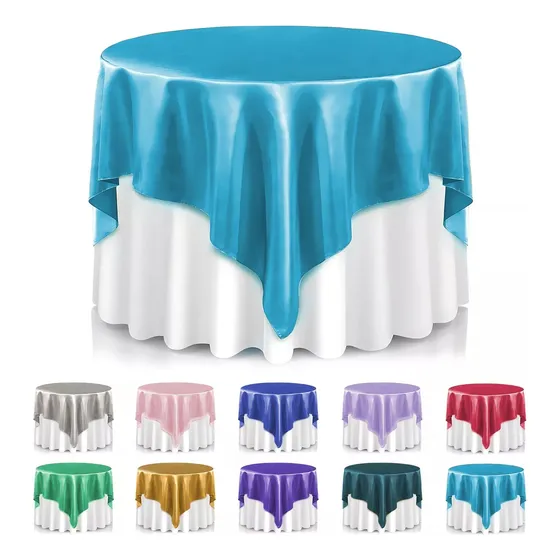 Manteles Para Mesa 10pcs, Mantel Rectangular Satín 145*145cm