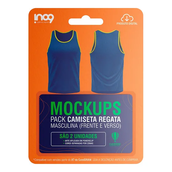 Yellow Images Mockups Camiseta Regata Versão Coreldraw