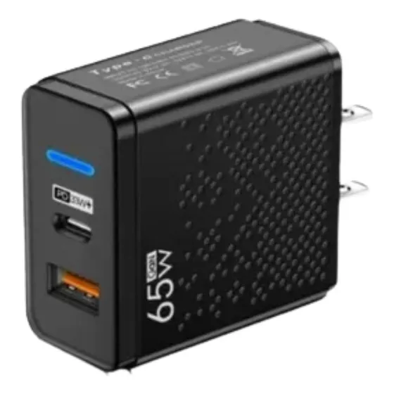 Cargador Carga Rapida Taco Pared Adaptador 65w Usb Tipo C