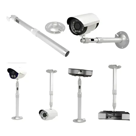 Soporte Proyector Cámara Extensible Metal 30 A 60cm De Techo Gris