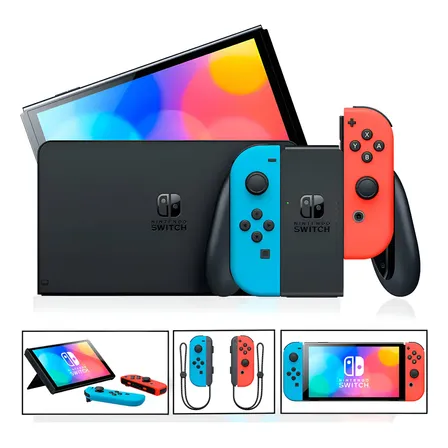 Nintendo Switch Oled 64 Gb Neón Para Tv Y Portátil Con Joy-con