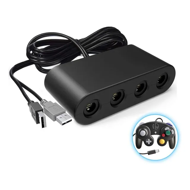 Adaptador Compatible Con N Switch Para 4 Controles Gamecube
