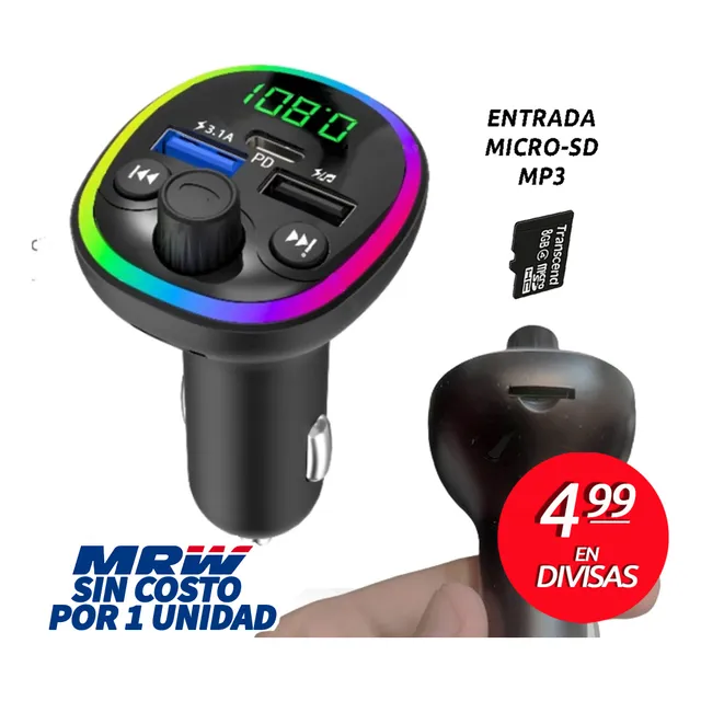 F4 Reproductor Mp3 Bluetooth Transmisor Fm Cargador Carro