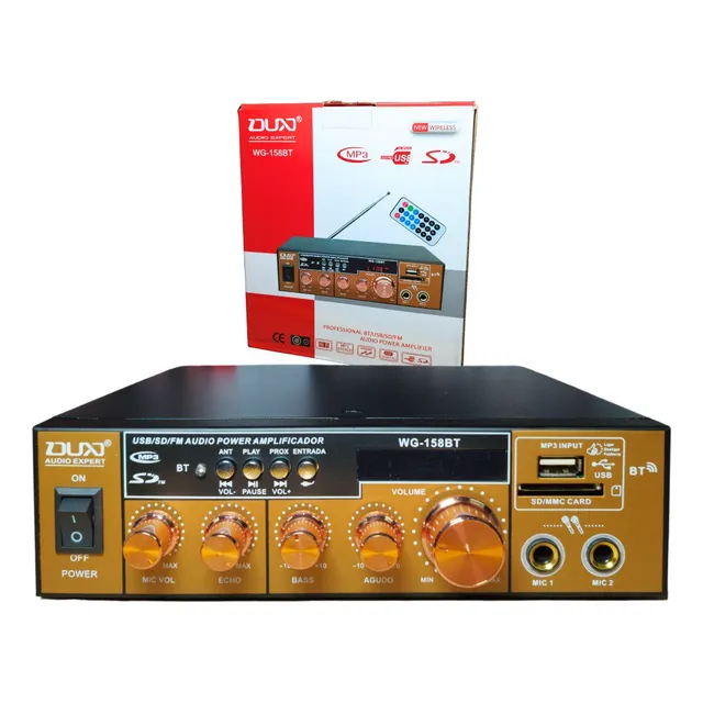 Amplificador Sonido Audio Bluetooth 5.0 Fm Usb Sd Hifi