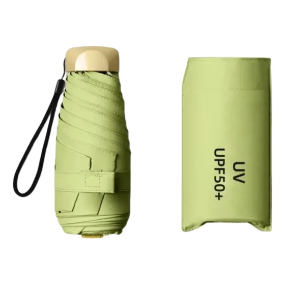 Mini Paraguas De Bolsillo Protección Uv Compacto Resistente