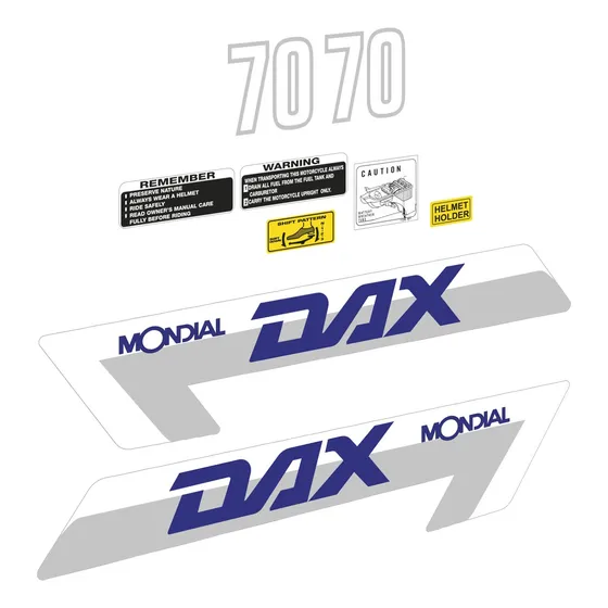 Calcos Mondial Dax  70  Calcomanias Seguridad