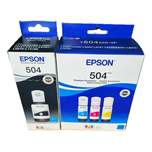 Kit 4 Cartuchos De Tinta Epson 504 Original Para L4150