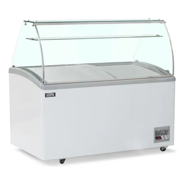 Congelador Heladero Con Pozas Y Vitrina Ilumi De 520 Lts