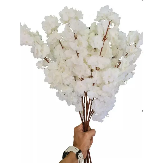 Ramas De Cerezo Flor Varas Durazno Artificial Mayoreo 10pcs