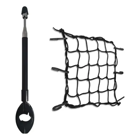 Antena Corta Pipa Moto Mais Redinha Elástica Aranha Moto