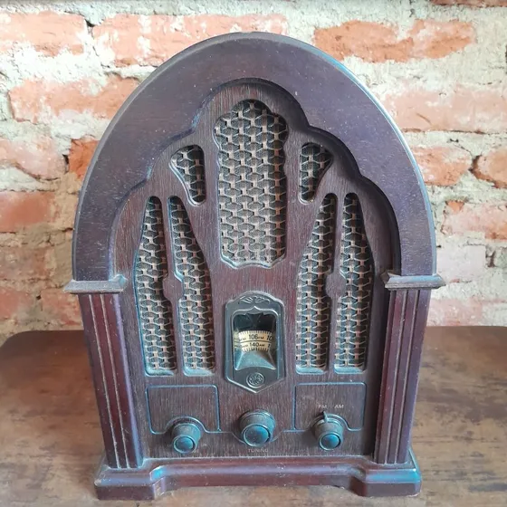Replica Radio Ge Am- Fm De 1932- Mueble- Decoracion- Vintage