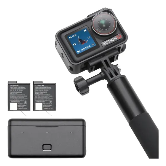 Dji - Camara De Accion Osmo 5 Pro 4k Combo Aventura Color Negro