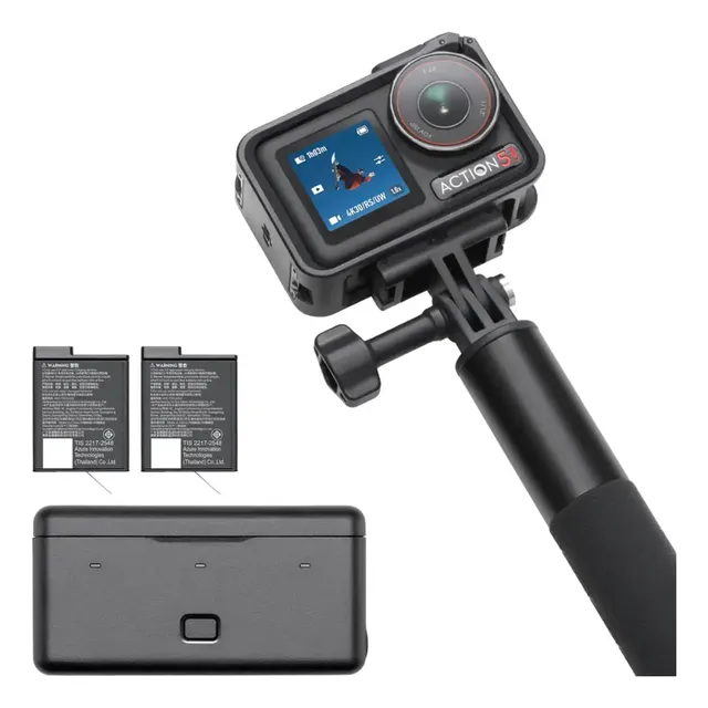 Dji - Camara De Accion Osmo 5 Pro 4k Combo Aventura Color Negro