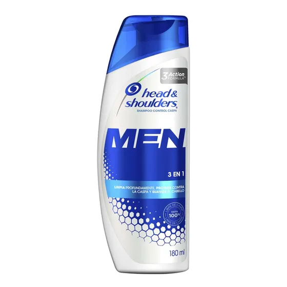 Shampoo Head And Shoulders 3 En 1 For Men 180 Ml
