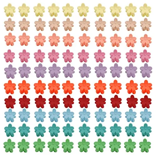Yission 100pcs Mini Flower Hair Clips Para Niñas Qkjhy