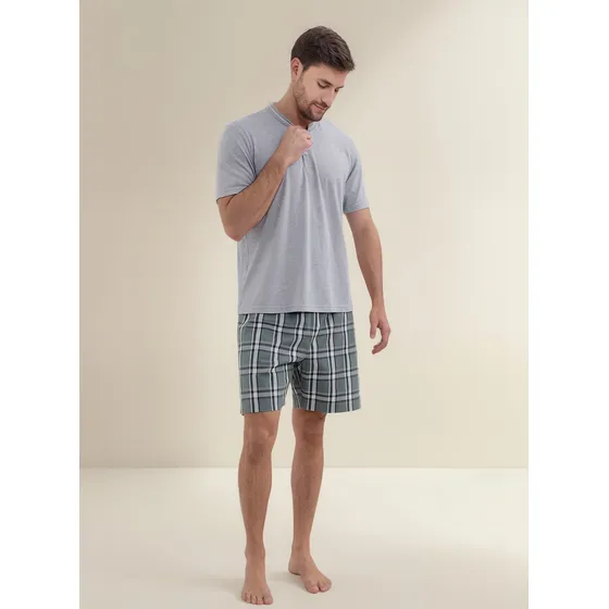 Pijama De Hombre M/c P/c Marca Patprimo Color Gris #44040241