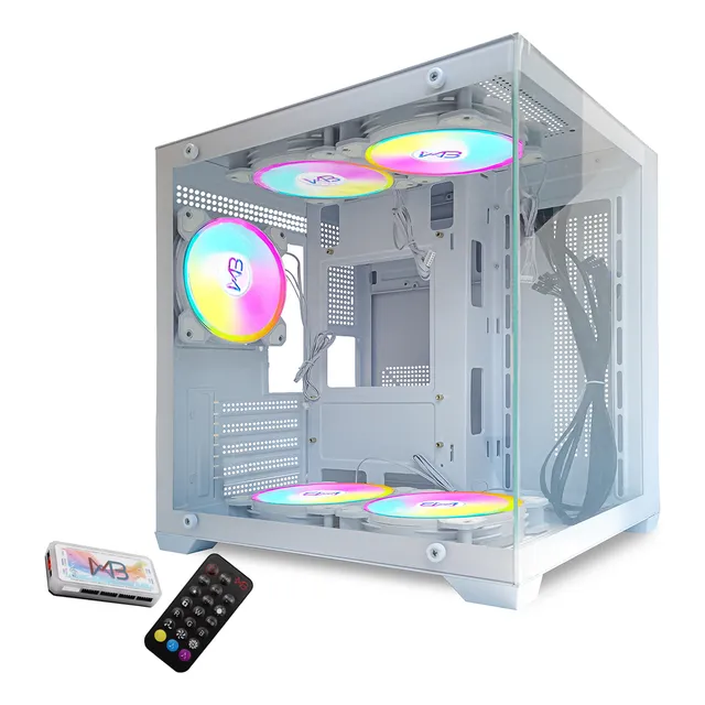 Gabinete Gamer Wovibo Computer Media Torre Tank Fan Argb