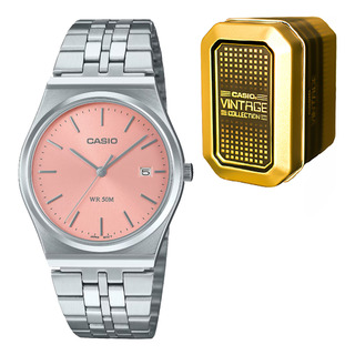 Reloj Casio Vintage Mtp B145d 4av Acero Rosa Fechador 50m Reloj Casio Vintage Mtp B145d 4av Acero Rosa Fechador 50m