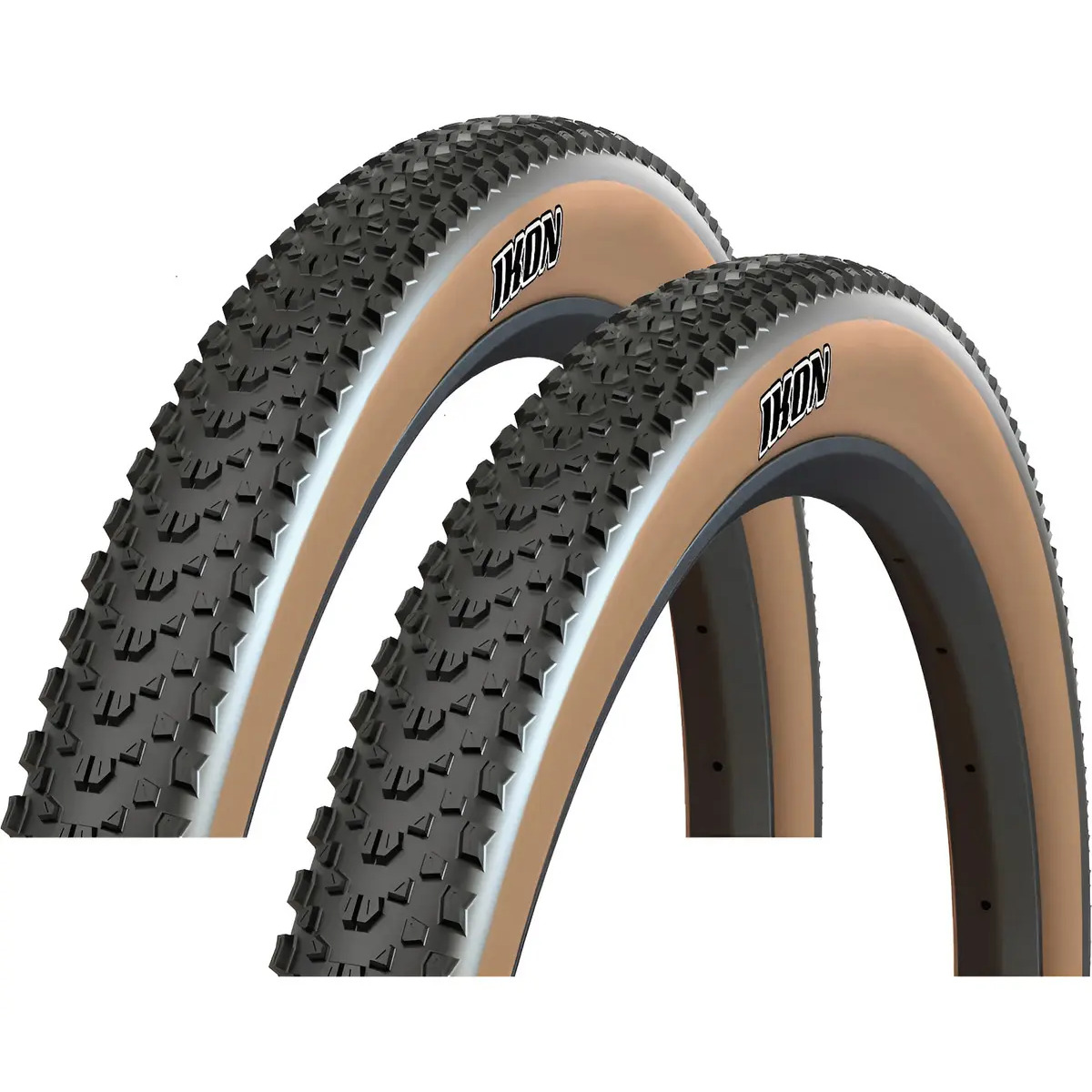 Par Pneu 29 X 2.2 Maxxis Ikon M319ru Exo/tr Skinwall Kevlar Cor Marrom