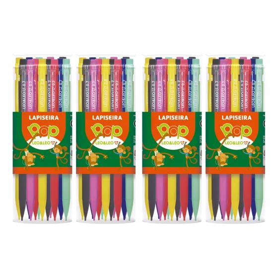 Kit 24 Lapiseira Colorida Grafite 0.7mm Escolar Infantil