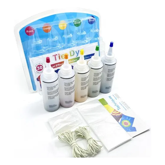 Set Pintura Para Tela Género Ropa 5 Colores Estilo Hippies 