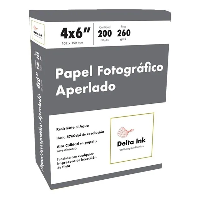 Papel Fotográfico Aperlado 200 Hojas 4x6 