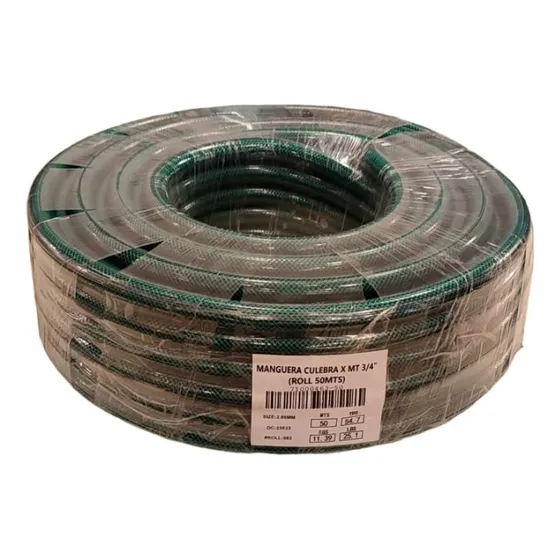 Kit 40 Mts Manguera Verde Jardín Culebra 3/4 PuLG  Importada