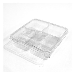 50un Petisqueira Quadrada Galvanotek G544 660ml Com Tampa 50un Petisqueira Quadrada Galvanotek G544 660ml Com Tampa