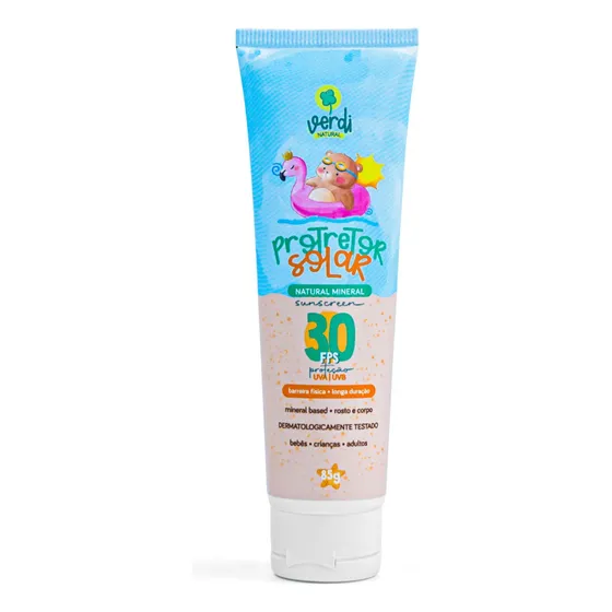 Protetor Solar Natural Físico Mineral Bebê E Criança