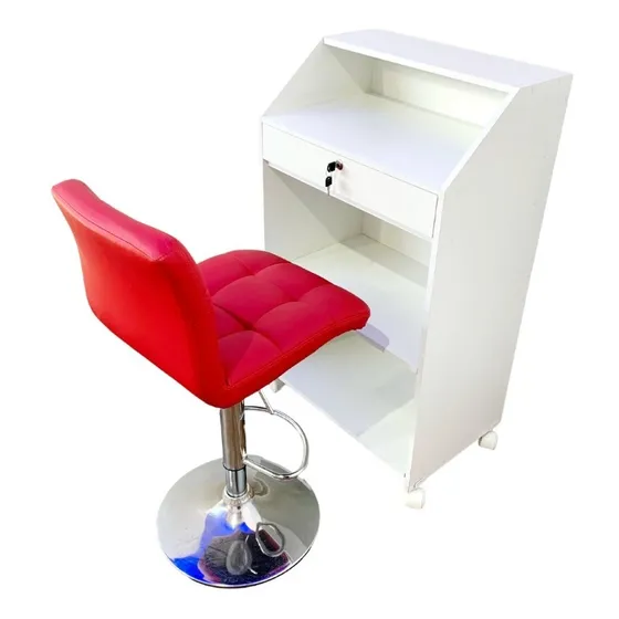 Balcão Caixa Gaveta Fechadura 100% Mdf Lojas Cor Branco