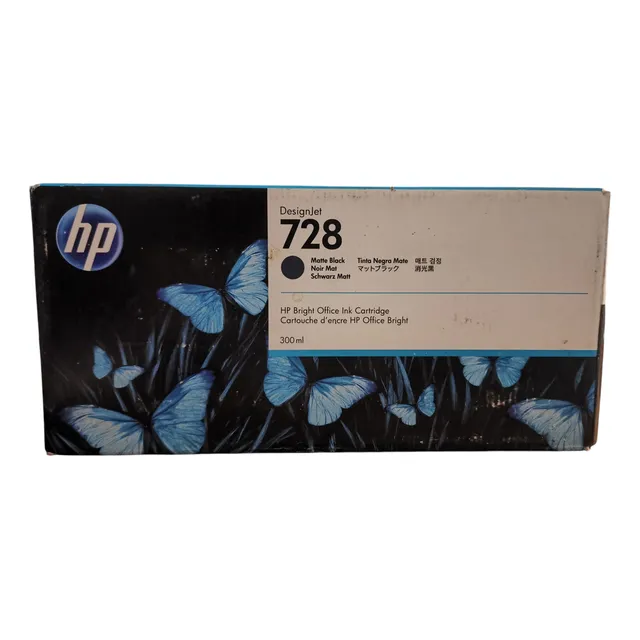 Cartucho De Tinta Hp 728 Negro Mate 300ml